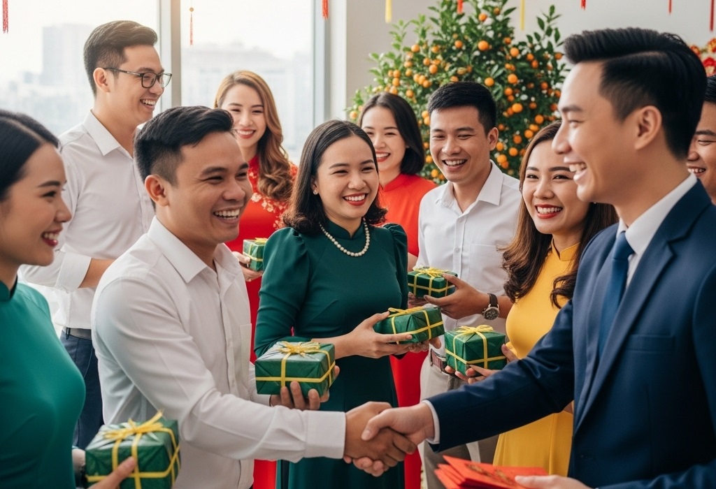 CÔNG TY TNHH DỊCH VỤ AN PHÁT LÀO CAI TỔ CHỨC TẶNG THƯỞNG TẾT DƯƠNG LỊCH 1-1-2025 CHO CBNV APLC